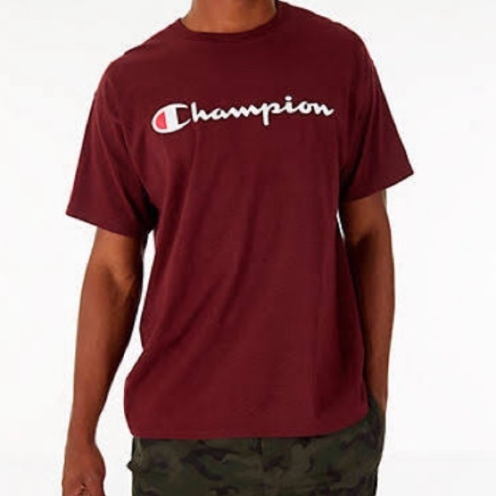 burgundy champion t shirt